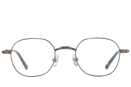 Lunettes ovales en titane brun #BS0218-0142