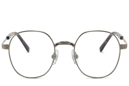Lunettes ovales en titane brun #BS0218-0143