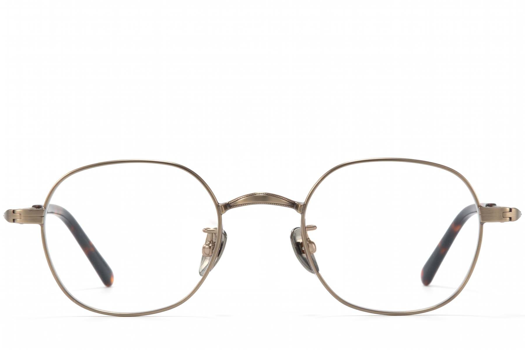 Lunettes ovales en titane brun #BS0218-0143
