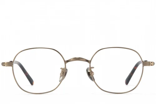 Lunettes ovales en titane brun #BS0218-0143