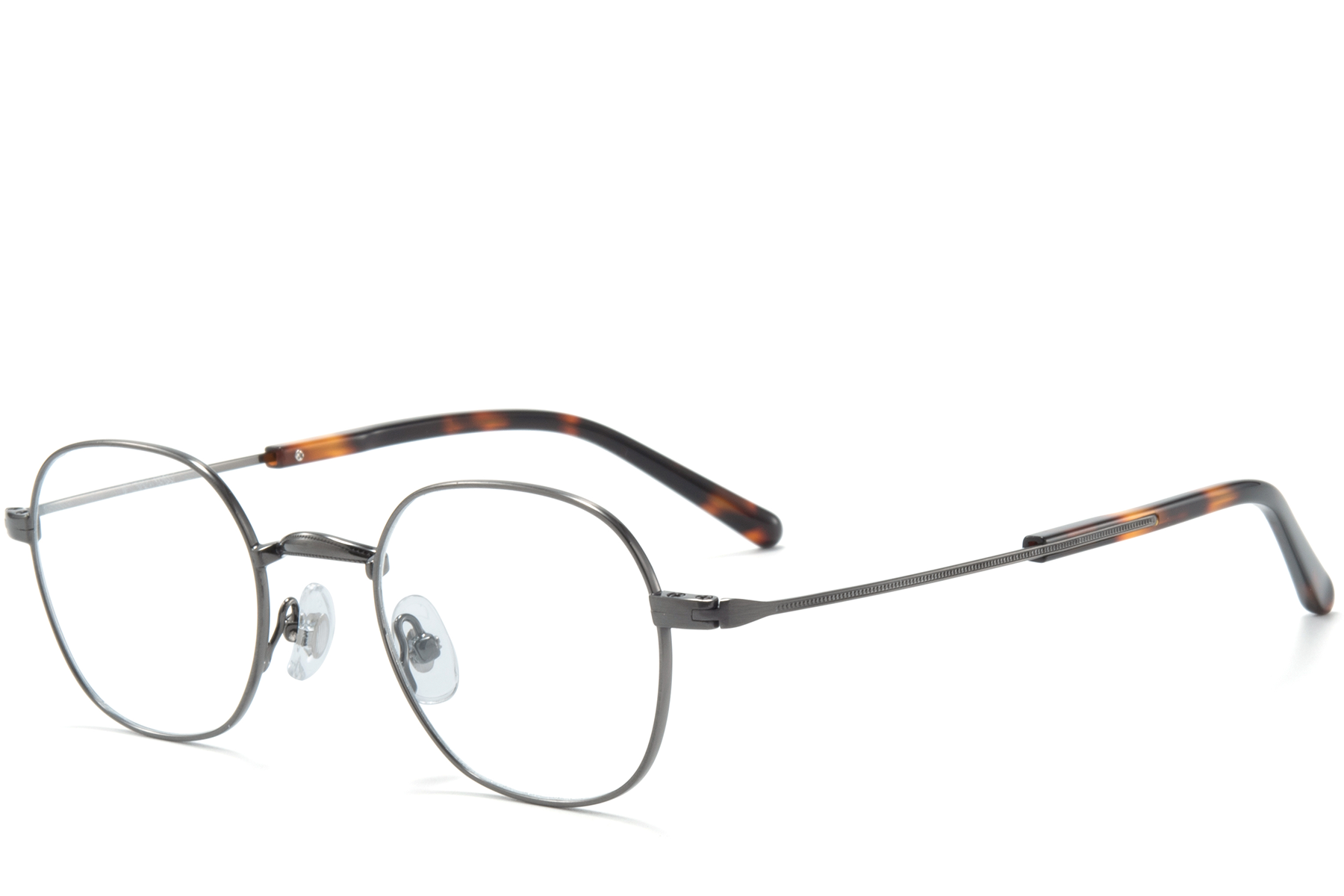 Oval Silver Titanium Glasses #BS0218-0144