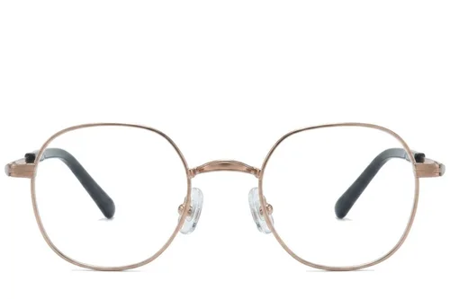 Oval Golden Titanium Glasses #BS0218-0145
