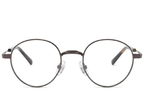 Lunettes ovales en titane brun #BS0218-0147