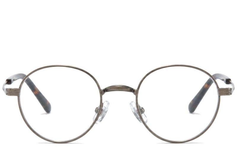 Gafas ovaladas de titanio marrón #BS0218-0148
