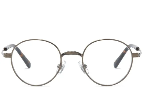 Lunettes ovales en titane brun #BS0218-0148