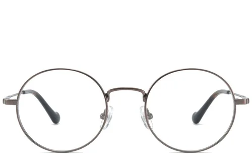 Lunettes rondes en titane brun #BS0218-0152