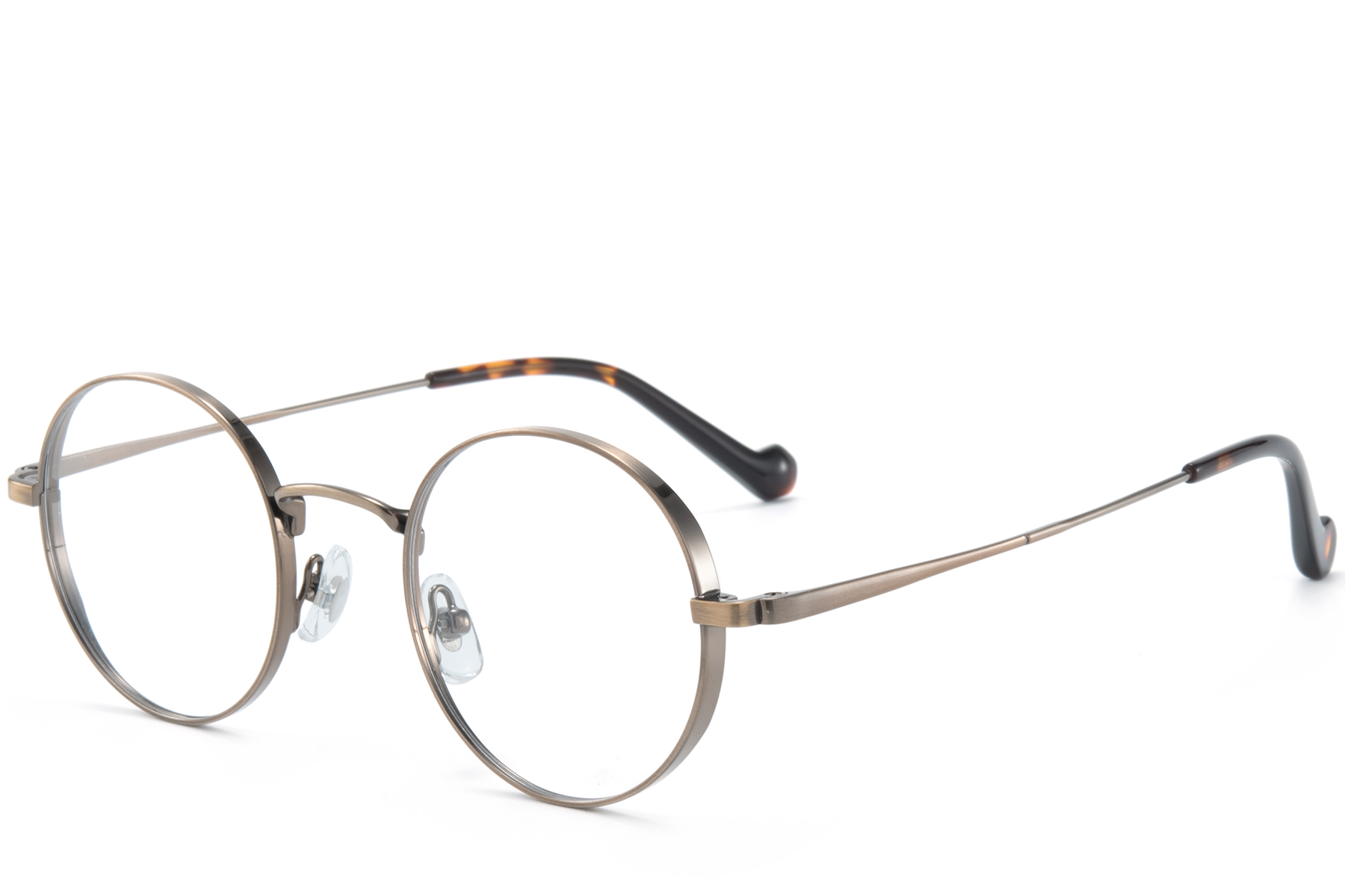 Gafas redondas de titanio marrón #BS0218-0153