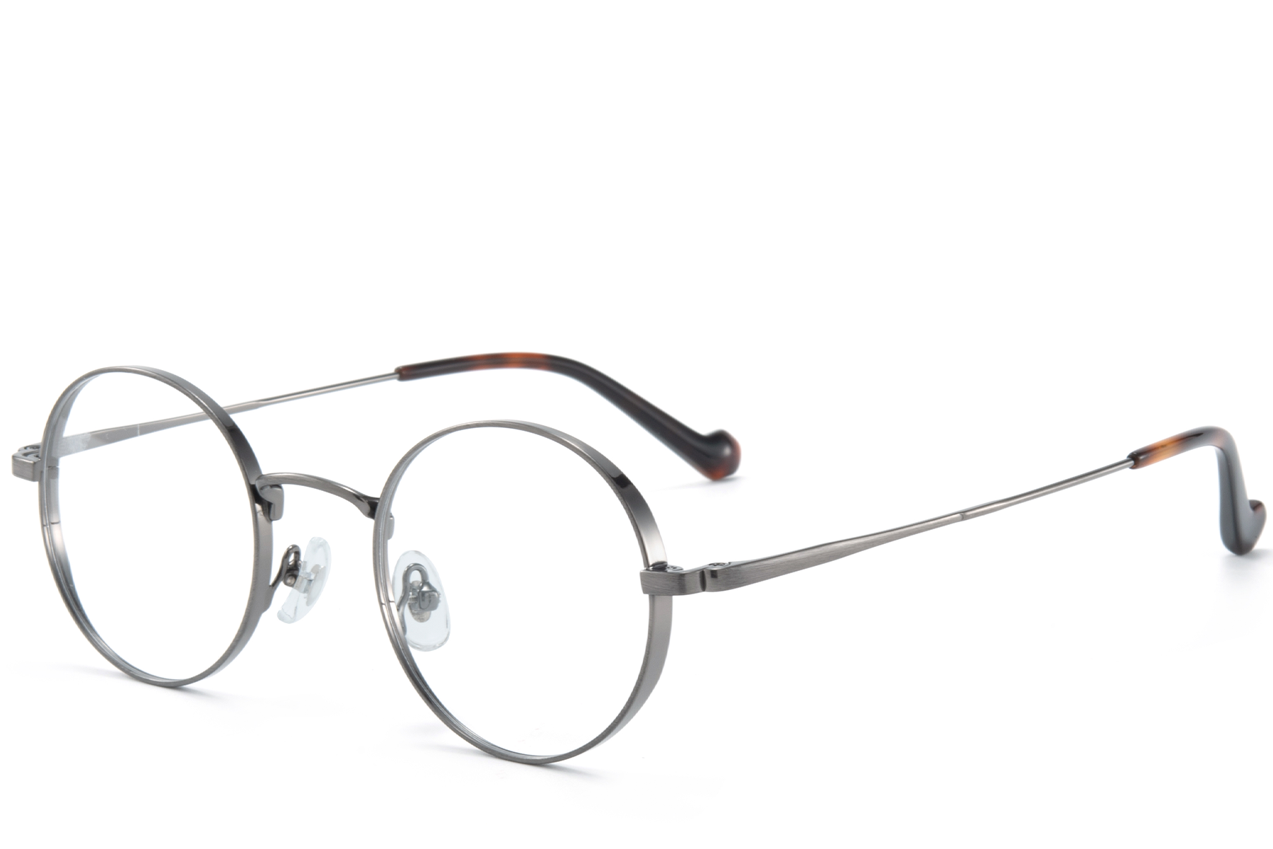 Gafas redondas de titanio plateadas #BS0218-0154