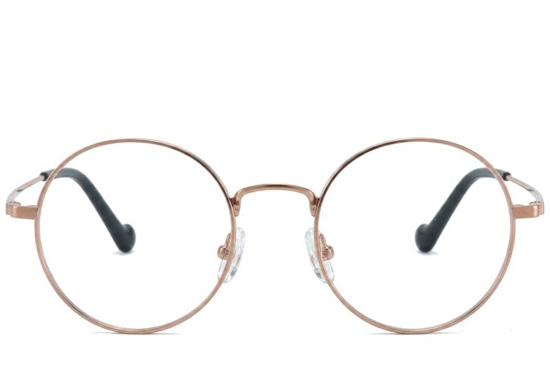 Round Golden Titanium Glasses #BS0218-0155