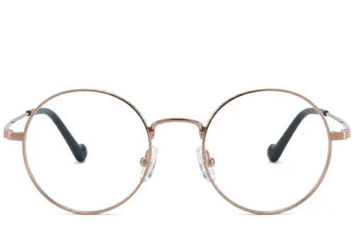 Round Golden Titanium Glasses #BS0218-0155
