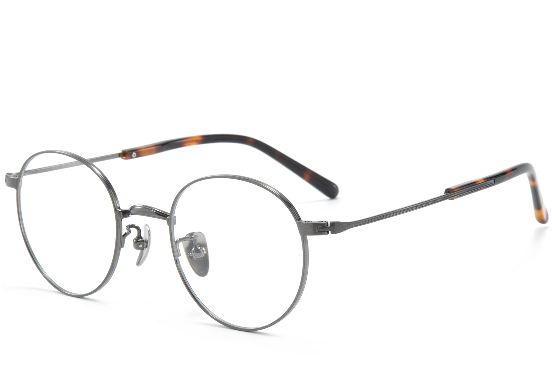 Round Silver Titanium Glasses #BS0218-0159