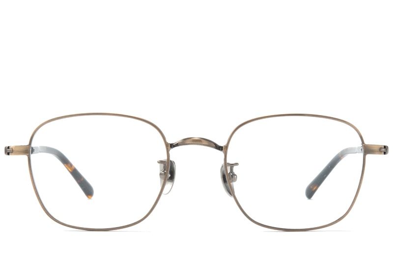 Rectangular Brown Titanium Glasses #BS0218-0163