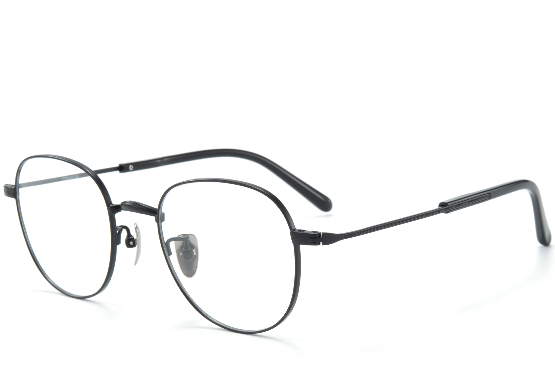 Oval Black Titanium Glasses #BS0218-0166