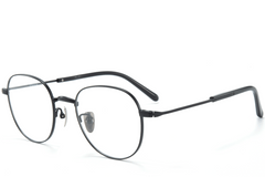 Gafas ovaladas de titanio negro #BS0218-0166
