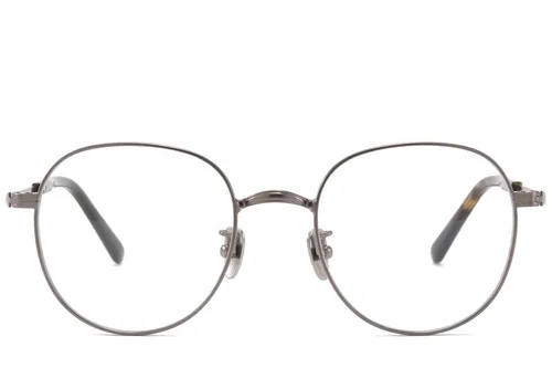 Lunettes ovales en titane brun #BS0218-0167