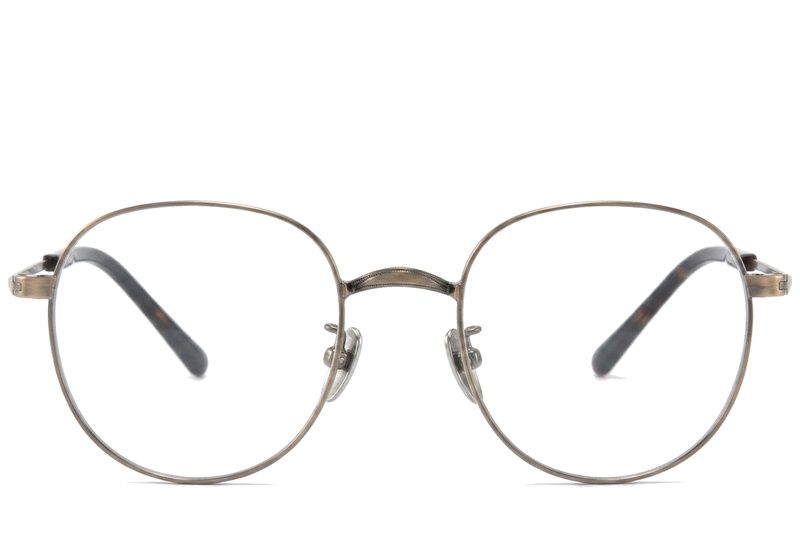 Oval Brown Titanium Glasses #BS0218-0168