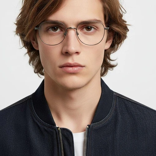 Oval Silver Titanium Glasses #BS0218-0169