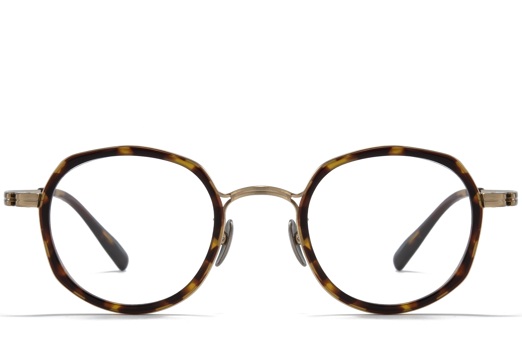 Oval Tortoiseshell Titanium Glasses #BS0218-0173