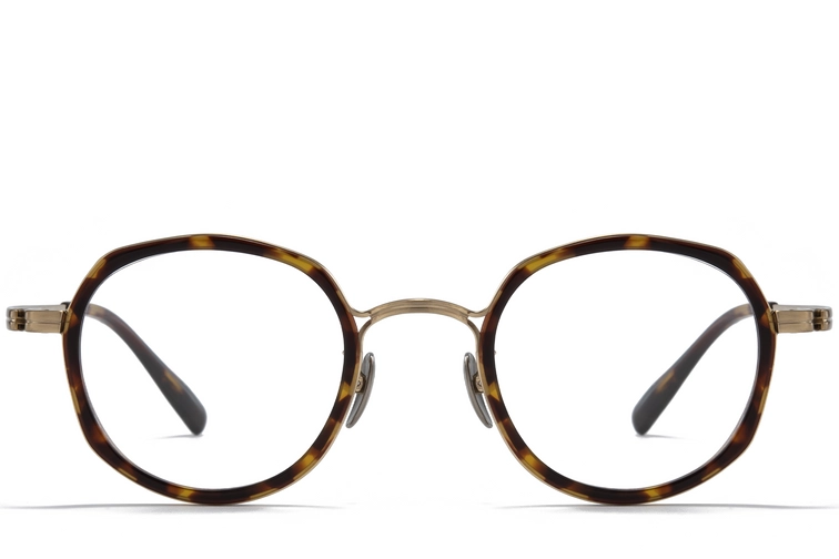 Gafas de titanio ovaladas de carey n.° BS0218-0173