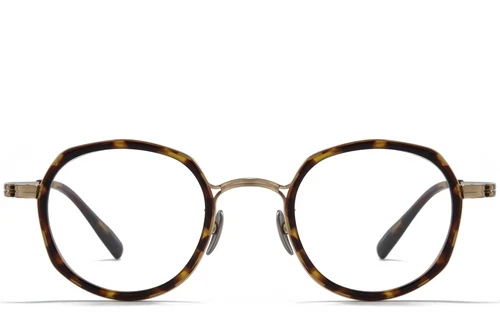 Oval Tortoiseshell Titanium Glasses #BS0218-0173