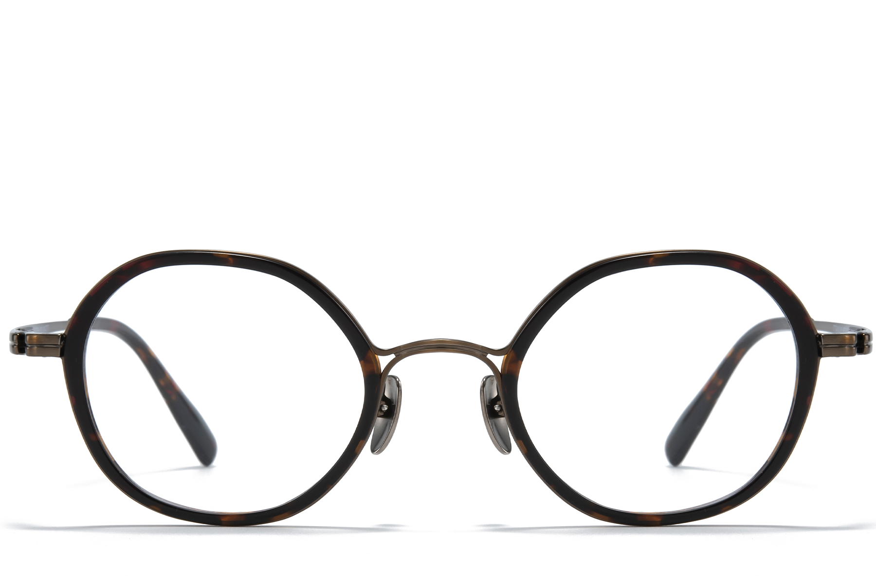 Oval Tortoiseshell Titanium Glasses #BS0218-0176
