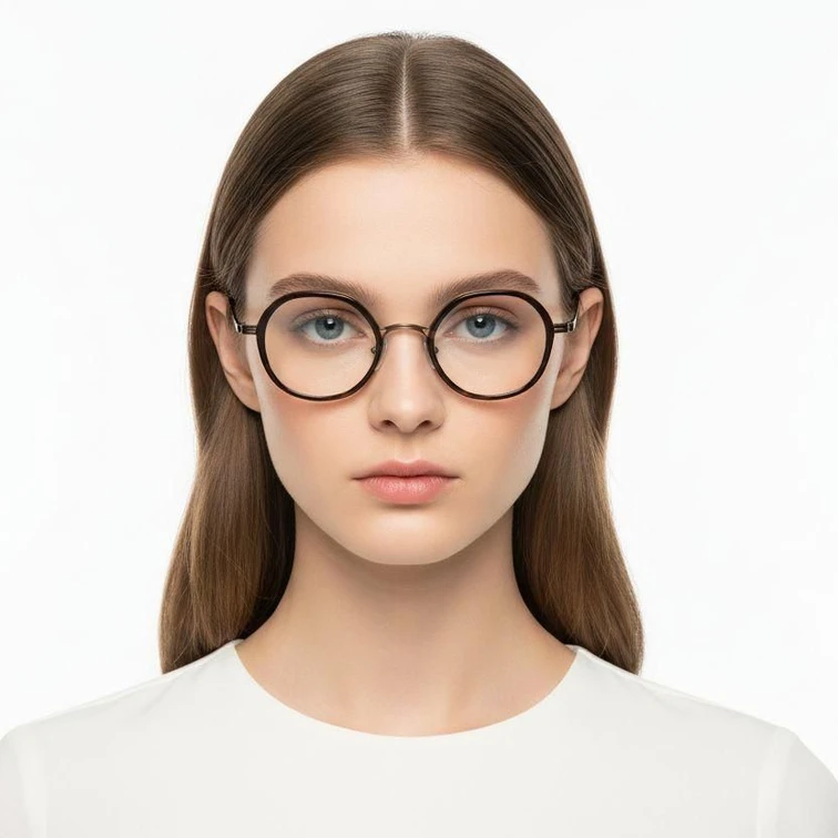 Ovale Titanbrille in Schildpattoptik #BS0218-0176