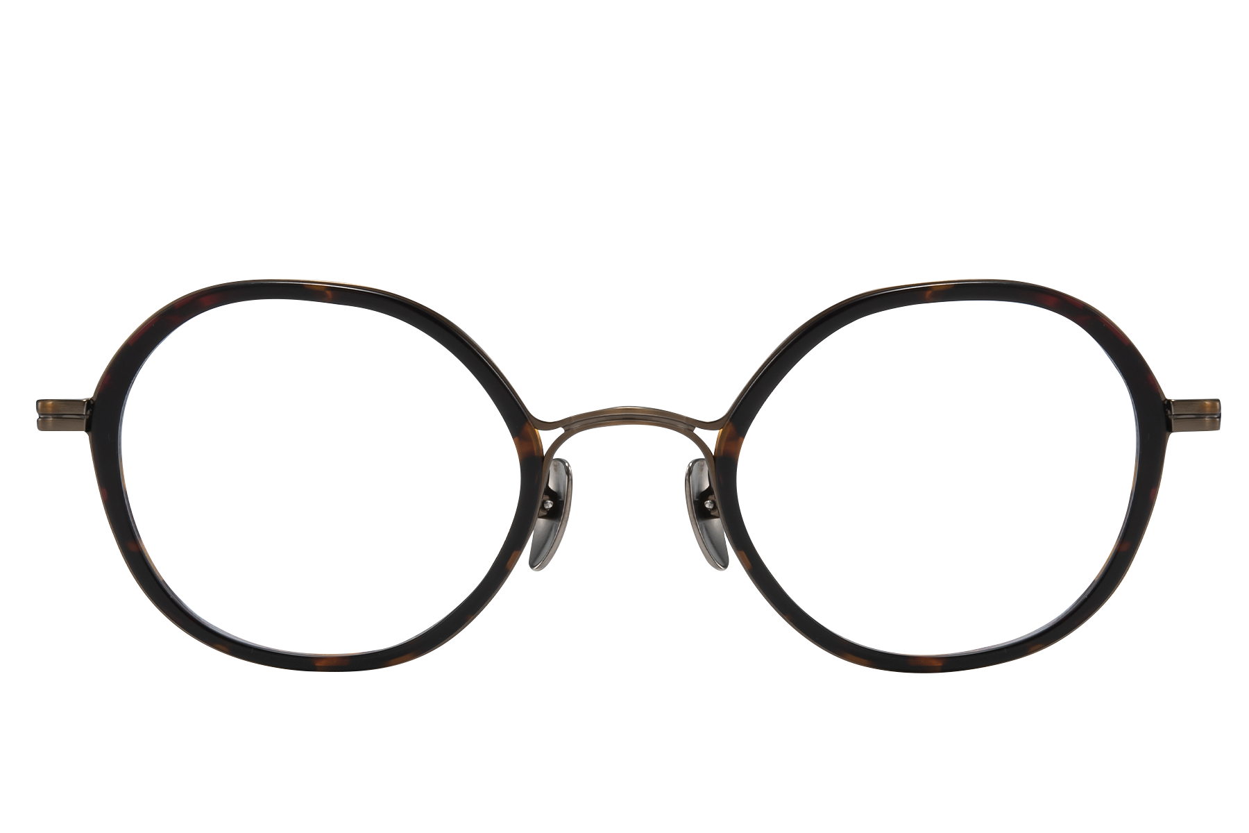 Oval Tortoiseshell Titanium Glasses #BS0218-0176