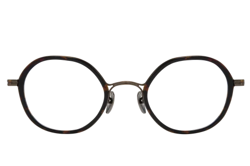 Oval Tortoiseshell Titanium Glasses #BS0218-0176