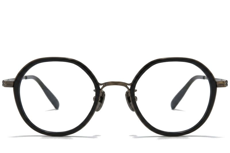 Ovale zwarte titanium bril #BS0218-0178