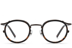 Oval Tortoiseshell Titanium Glasses #BS0218-0184