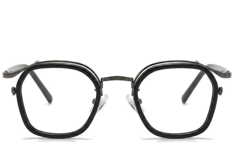 Gafas geométricas de titanio negro #BS0218-0187