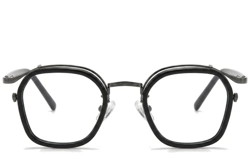 Lunettes géométriques en titane noir #BS0218-0187