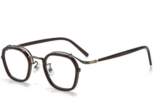 Geometric Brown Titanium Glasses #BS0218-0189