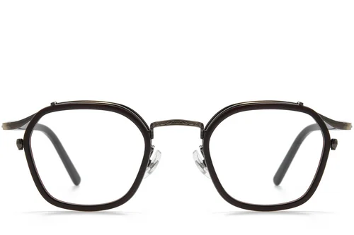 Lunettes géométriques en titane brun #BS0218-0189