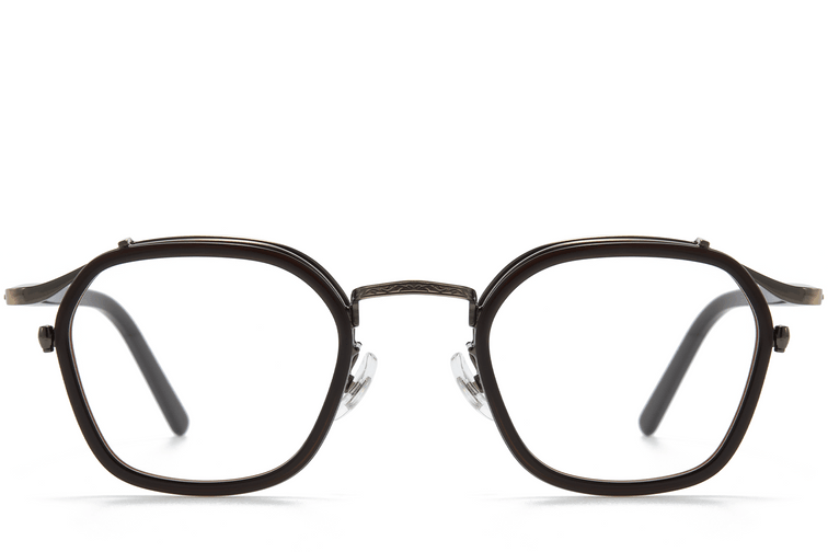 Gafas geométricas de titanio marrón #BS0218-0189