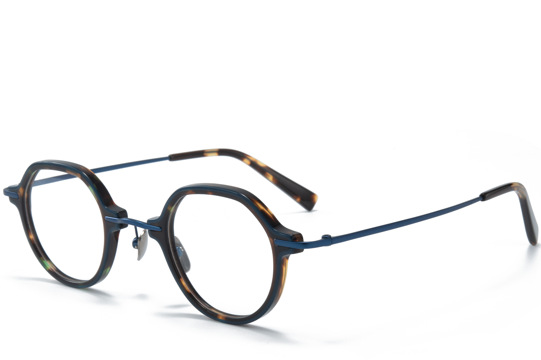 Lunettes ovales en titane écaille de tortue #BS0218-0199