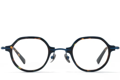 Lunettes ovales en titane écaille de tortue #BS0218-0199