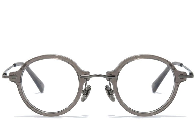 Oval Gray Titanium Glasses #BS0218-0201