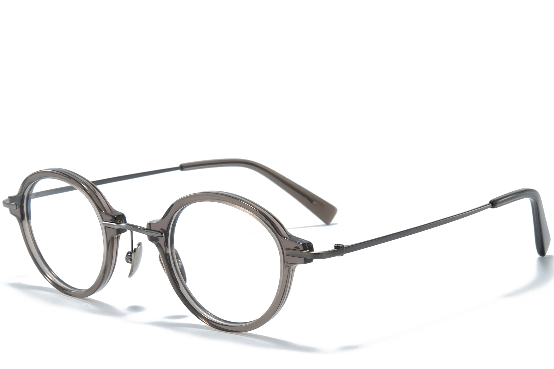 Oval Gray Titanium Glasses #BS0218-0201