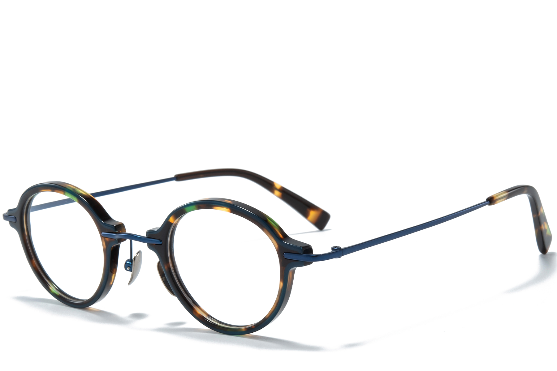 Oval Tortoiseshell Titanium Glasses #BS0218-0203