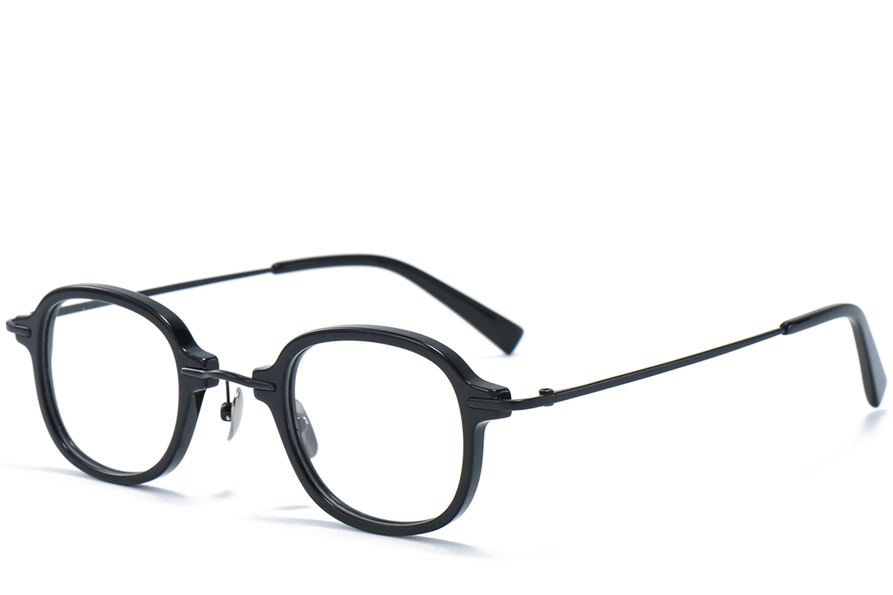Oval Black Titanium Glasses #BS0218-0205