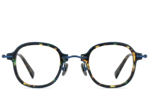 Lunettes ovales en titane écaille de tortue #BS0218-0208