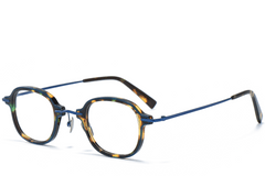 Gafas de titanio ovaladas de carey n.° BS0218-0208