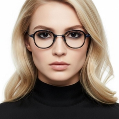 Gafas de titanio ovaladas de carey n.° BS0218-0208