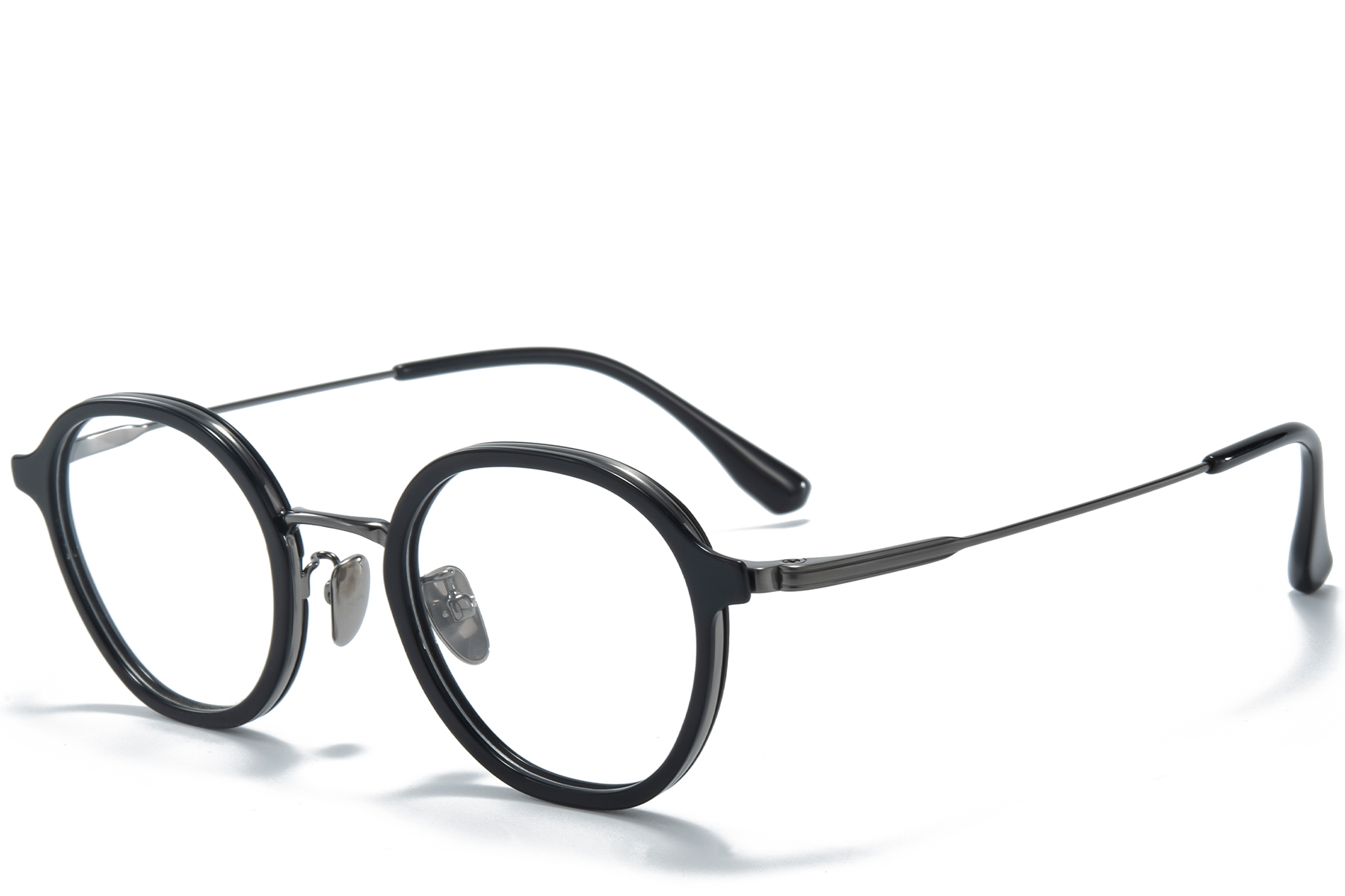 Oval Black Titanium Glasses #BS0218-0209