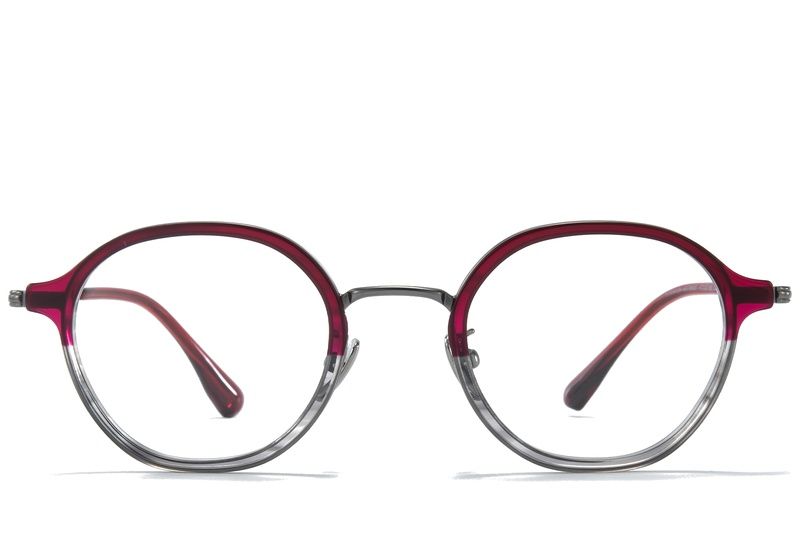 Occhiali ovali in titanio rosso #BS0218-0212