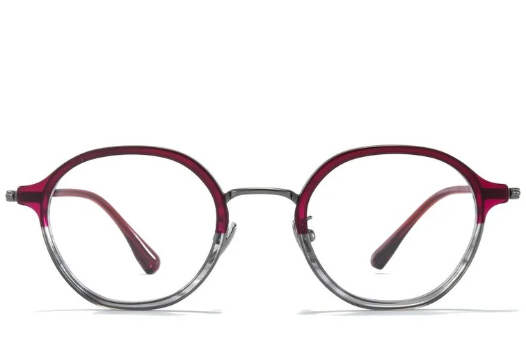 Occhiali ovali in titanio rosso #BS0218-0212