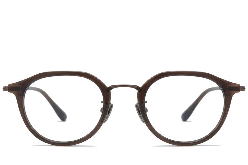 Gafas ovaladas de titanio marrón #BS0218-0219