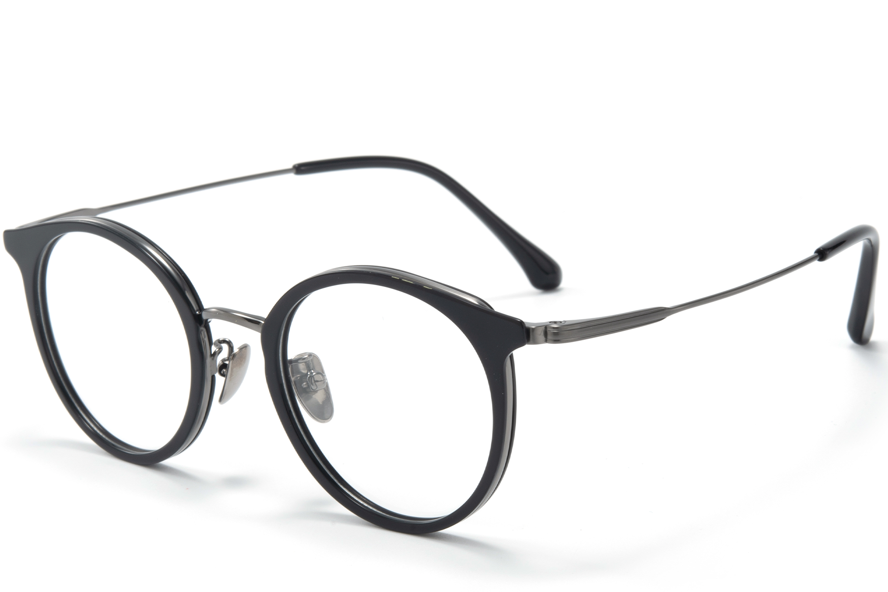 Oval Black Titanium Glasses #BS0218-0221