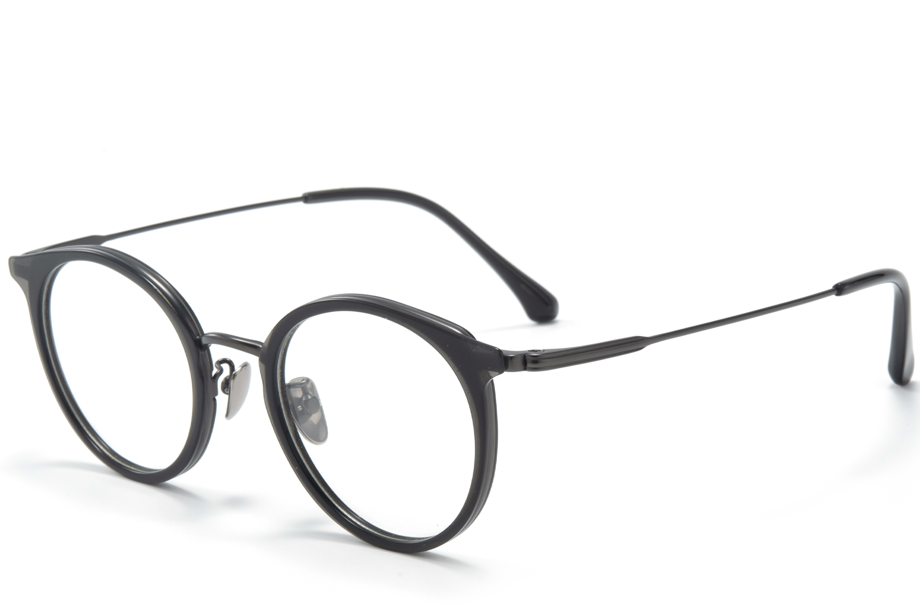 Oval Black Titanium Glasses #BS0218-0223